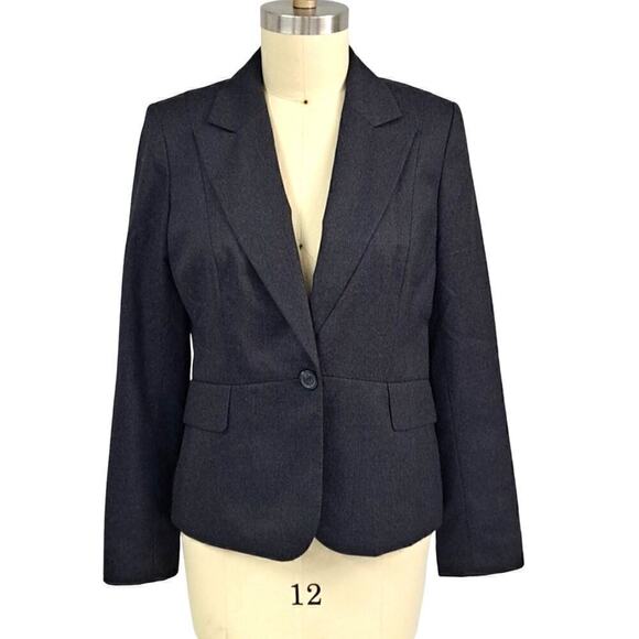 Womens Loft Charcoal gray blazer size 12 - Picture 1 of 4